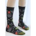 Fashion Plant flowers Jacquard Cotton Crew Socks