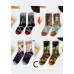 DIY retro Print Illustration Cotton Crew Socks