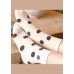 Simple Embroidery Print Cotton Mid Calf Socks