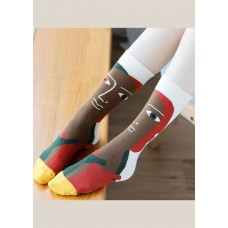 Casual Cartoon pattern Paitings Cotton Crew Socks